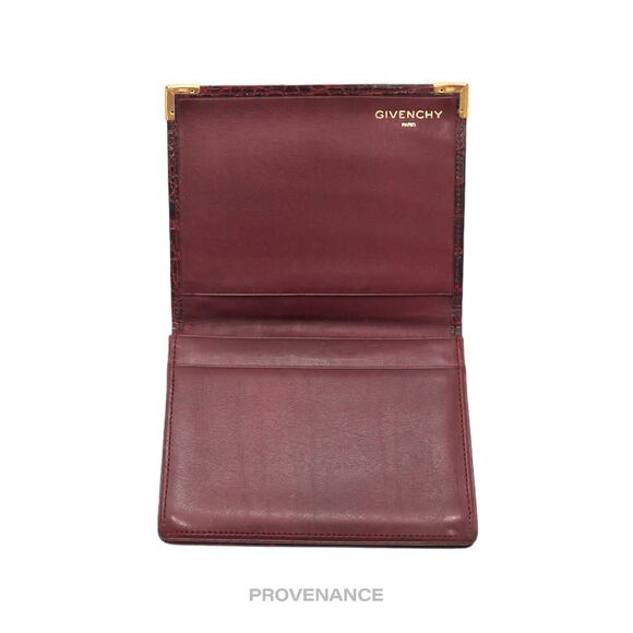 🔴 Givenchy Pocket Organizer Wallet - Burgundy Crocodile - Picture 6 of 10